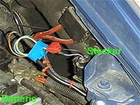 Anklemmpunkt des Schalters